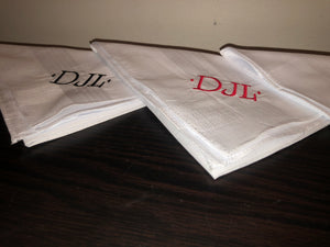 Custom Embroidered Monogrammed Handkerchief
